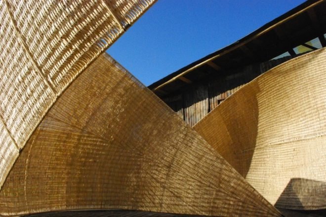 Andrea von Chrismar, Chile, wicker, willow, natural materials, sustainable materials, green materials, natural light, shelter from the sun, green design, eco design, sustainable design, sustainable architecture, wicker, weaving