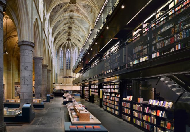 awesome libraries, awesome bookstores, amazing libraries, amazing bookstores, famous bookstores, eco bookstores, green books stores, renovated bookstore, sustainable design, green design, adaptive reuse, renovation, green building, cathedral, Selexyz Domincan Church Maastricht, open air library, karo architects, public library, book sharing, east germany, magdeburg, post-industrial renovation, recycled materials, beer crate library, ateneo bookstore, el ateneo, ateneo, renovated theater, renovated theater bookstore, bookstore in theater, phone box library, westbury sub mendip, public spaces, van alen books, van alen bookstore, van alen bookstore opening, van alen institute, LOT-EK, Olympia Kazi, public reading space nyc, nyc forum, public space nyc, the bicycle library, bicycle library, bike library, bike rental, rent a bike, repurposed double decker bus, recycled double decker bus