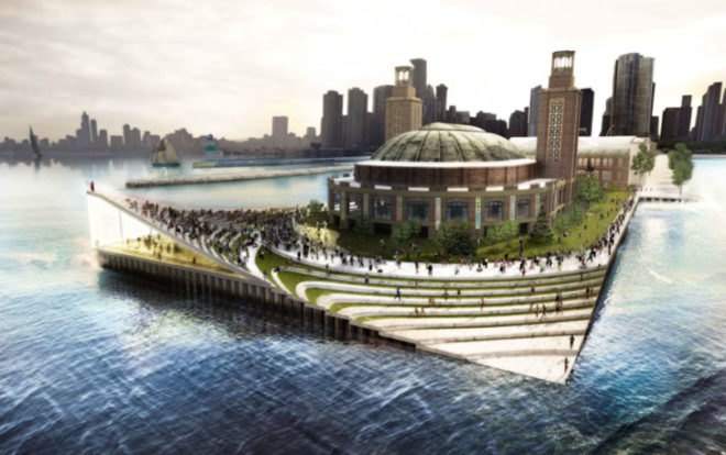 AECOM, BIG, Navy Pier, Bjarke Ingels, Chicago, parks, design competitions, green design, landscape design, green roofs, vertical farm, roof garden, green architecture, green design