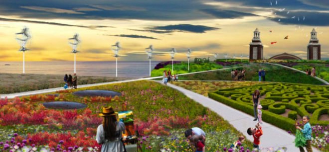 AECOM, BIG, Navy Pier, Bjarke Ingels, Chicago, parks, design competitions, green design, landscape design, green roofs, vertical farm, roof garden, green architecture, green design