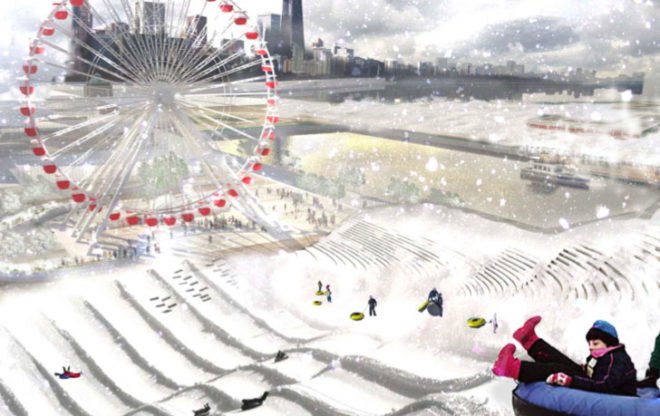 AECOM, BIG, Navy Pier, Bjarke Ingels, Chicago, parks, design competitions, green design, landscape design, green roofs, vertical farm, roof garden, green architecture, green design