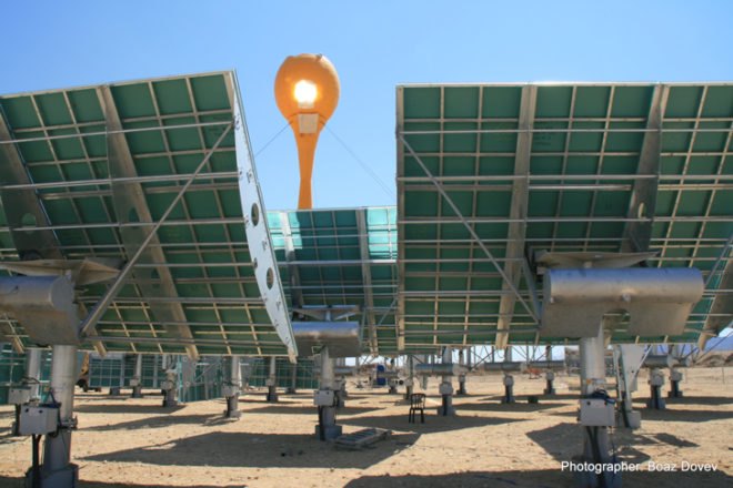 Solar energy, concentrated solar power, Solar Tulip, Spanish CSP, CSP, green energy, solar waste heat, Haim Dotan, Israel CSP, Israel solar company, low water CSP, eco energy, solar hot air, solar tower
