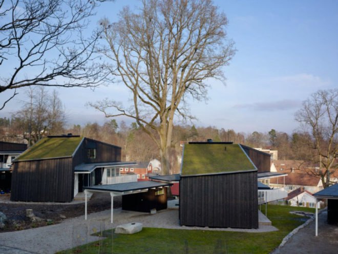 Arlevagen, Helhetshus, green roof, sedum roof, sweden, affordable housing, energy efficient housing