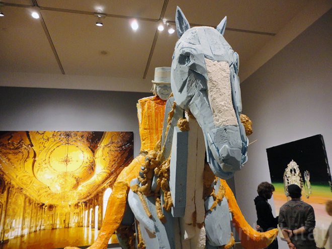 green design, eco design, sustainable design, Montreal Museum of FIne Arts, Recycled art, eco art, green art, recycled materials, Claude Cormier, Stephan Balkenhol, En Masse, Street art, Gilles Mihalcean, Los Carpinteros, Nam June Paik