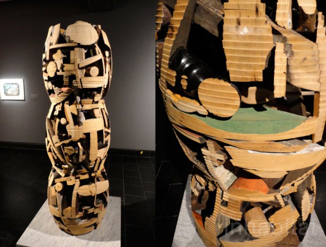 green design, eco design, sustainable design, Montreal Museum of FIne Arts, Recycled art, eco art, green art, recycled materials, Claude Cormier, Stephan Balkenhol, En Masse, Street art, Gilles Mihalcean, Los Carpinteros, Nam June Paik