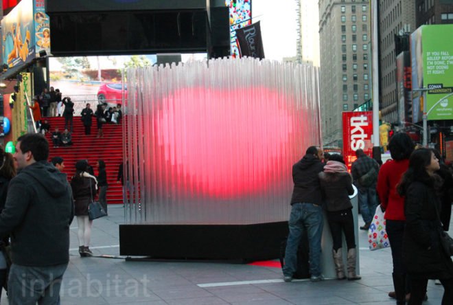 big heart nyc, big, bjarke ingels group, times square, times square valentine's day sculpture, times square valentine's day, big heart sculpture, led lights