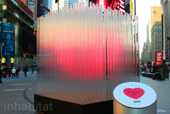 big heart nyc, big, bjarke ingels group, times square, times square valentine's day sculpture, times square valentine's day, big heart sculpture, led lights