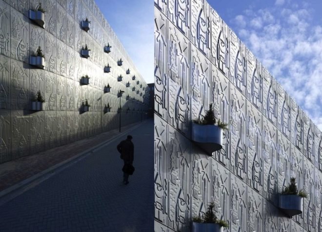 MEI Architecture, Netherlands, Flevoland Province, Almere, urban expansion, Block 11, parking lot, perforated parking lot, green design, sustainable design, eco design, natural ventilation, daylighting, culture, hanging plant containers, green