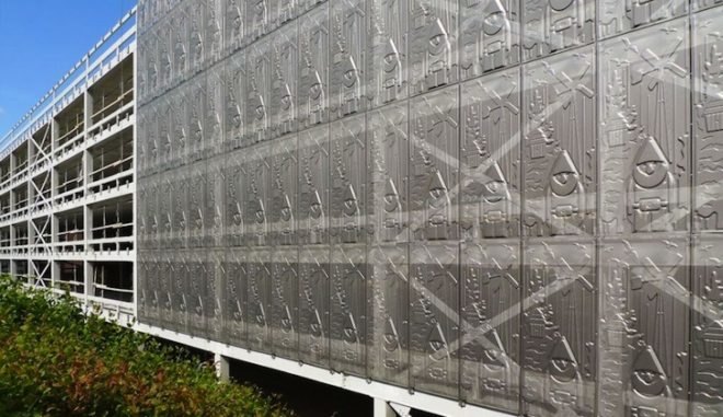 MEI Architecture, Netherlands, Flevoland Province, Almere, urban expansion, Block 11, parking lot, perforated parking lot, green design, sustainable design, eco design, natural ventilation, daylighting, culture, hanging plant containers, green