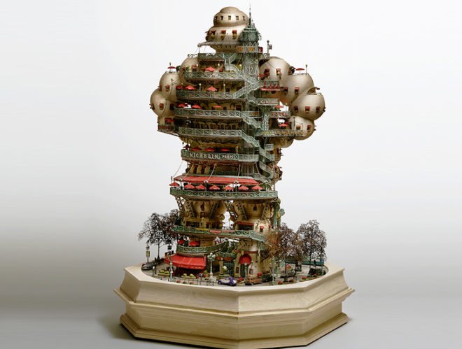 green design, eco design, sustainable design, bonsai tree, Takanori Aiba, Bonsai castles, bonsai diorama, terrarium, house plant
