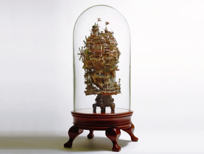 green design, eco design, sustainable design, bonsai tree, Takanori Aiba, Bonsai castles, bonsai diorama, terrarium, house plant