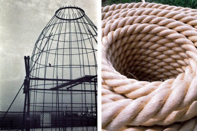 art, Green Materials, Sustainable Materials, Urban design, Yokohama Triennial in Japan, Casagrande & Rintala, Finnish art, Bird Hangar, spreading seeds, balloons, latex balloons, public installation, japan, finnish design