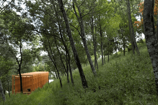 Comoco, Portugal, Pombal Castle, renovation, Corten steel, timber, pavilion, pathways, hilltop castle, green design, sustainable design, eco-design, daylighting, sustainable upgrade, Pombal, history, eco-tourism