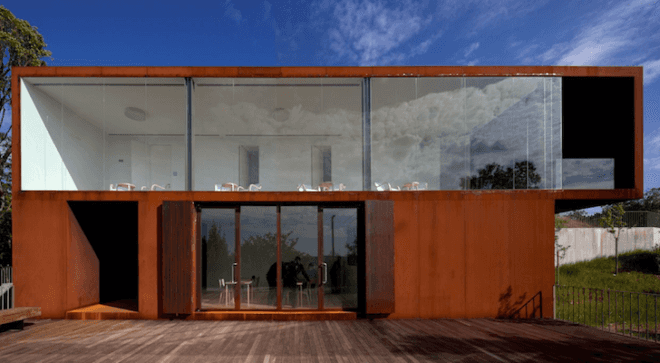 Comoco, Portugal, Pombal Castle, renovation, Corten steel, timber, pavilion, pathways, hilltop castle, green design, sustainable design, eco-design, daylighting, sustainable upgrade, Pombal, history, eco-tourism