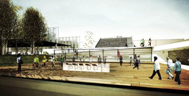green design, eco design, sustainable design, Harlem Edge/Cultivating Connections, hydroponic farms, adaptive reuse, harlem, 135th Street, Hudson River, Sym'bio'pia, Linearscape Architecture, SWARM design, Harlem Harvest, Stairway to Harlem, Hudson Exchange, Nourish NYC, Harlem waterfront redesign, urban farming