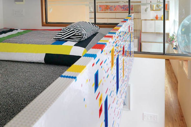 Architecture, Art, green Interiors, Green renovation, New York Apartment, I-Beam Design,lego architecture, Sean Kenney, Melissa Marks, Vicente Caride
