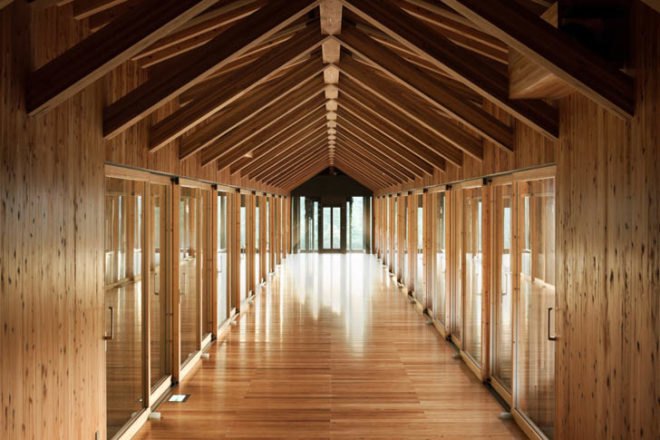 green design, eco design, sustainable design, Kochi Prefecture, Cantilever building, Kengo Kuma and Associates, Yusuhara Wooden Bridge Museum, Japan, Bridge Museum