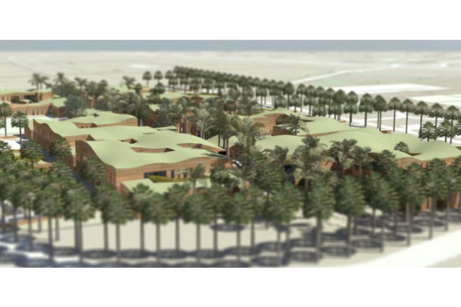 Kuwait University Model School, Perkins Will, living laboratory, eco school, green roofs, kuwait