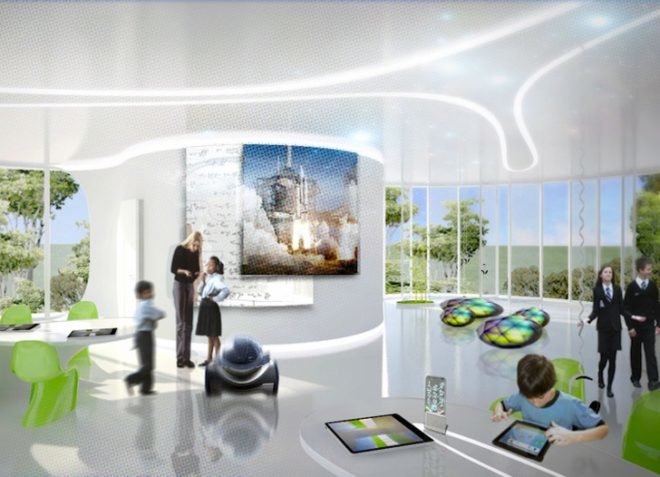 LAVA, photovoltaic panels, rainwater harvest, thermal massing, evaporative cooling, green design, sustainable design, modular design, Classroom of the future, high-tech, PV, daylighting, sun protection, solar gain