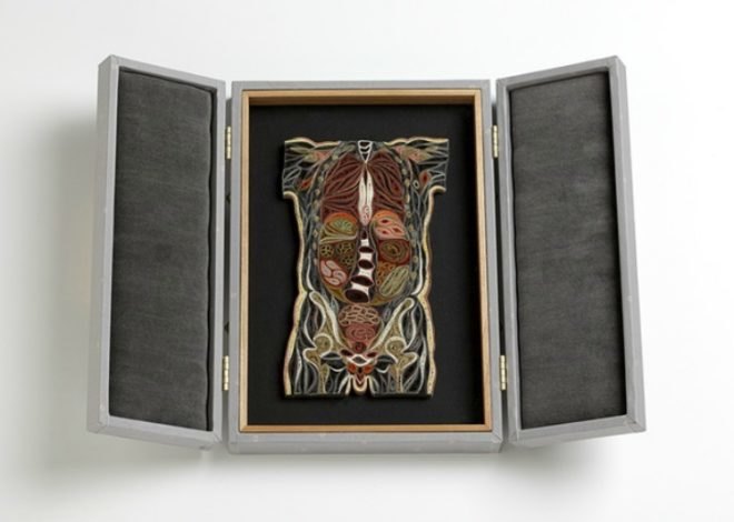 Lisa Nilsson, tissue series, paper art, green art, anatomy paper sculptures, cross-section art, japanese mulberry paper art