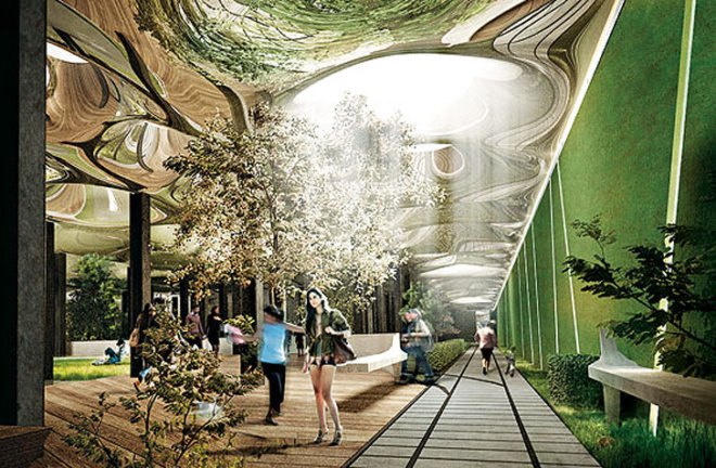green design, eco design, sustainable design, Delancey Underground, The Low Line, James Ramsey, Trespa Design Center, Dan Barasch, Kickstarter, Sunlight irrigation device, MTA, abandoned train station, Subterranean park