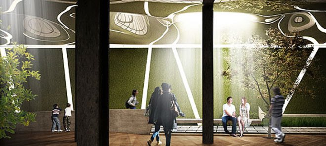 green design, eco design, sustainable design, Delancey Underground, The Low Line, James Ramsey, Trespa Design Center, Dan Barasch, Kickstarter, Sunlight irrigation device, MTA, abandoned train station, Subterranean park