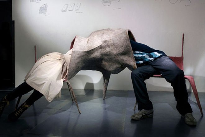 green furniture, Recycled Materials, Nacho Carbonell, evolution collection, Design Academy Eindhoven, recycled paper, chicken wire, recycled furniture, hand made furniture, retreat, spanish design, eindhoven, hidding furniture, coccon, retreat pod