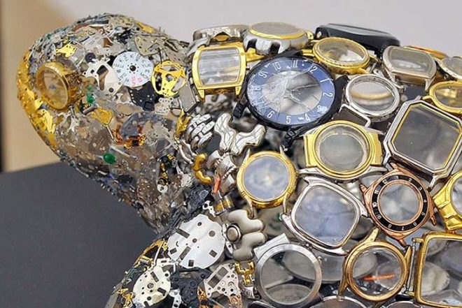 Art, Recycled Materials, Natsumi Honda, Time to be included, recycled watches, Tama Art University, art sculpture