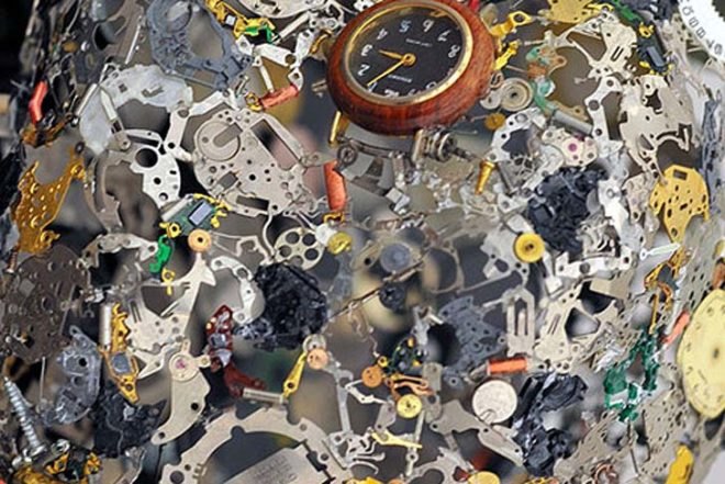 Art, Recycled Materials, Natsumi Honda, Time to be included, recycled watches, Tama Art University, art sculpture