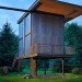 Floating Houses, Prefab Housing, Green Holidays, Sustainable Building, fishing shelter, Prefab materials, minimal ground impact, washington, Sol Duc Cabin, Olson Kundig Architects,low impact housing,