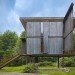 Floating Houses, Prefab Housing, Green Holidays, Sustainable Building, fishing shelter, Prefab materials, minimal ground impact, washington, Sol Duc Cabin, Olson Kundig Architects,low impact housing,