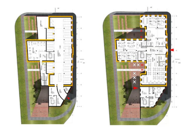 eco apartments, extream renovation, Green Building, green renovation, green roof, Latvia architecture, Reinhold Schmaeling, roof pation