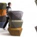 green furniture, Green Products, Recycled Materials, chilean design, rodrigo alonso, recycled plastic seat, rotomolding, sustainable seats, recycled plastic furniture, hollow furniture, speckled seats, recycled plastic waste, recycled urban trash
