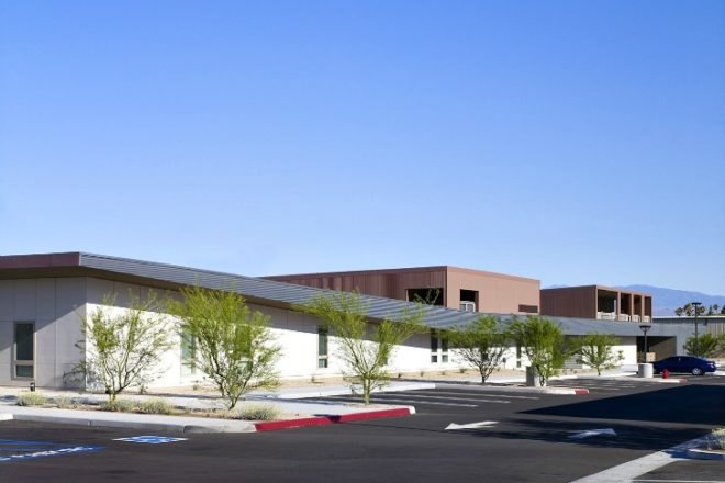 Rosa Parks Housing, Brooks Scarpa, palm springs, affordable housing, solar passive design, desert architecture