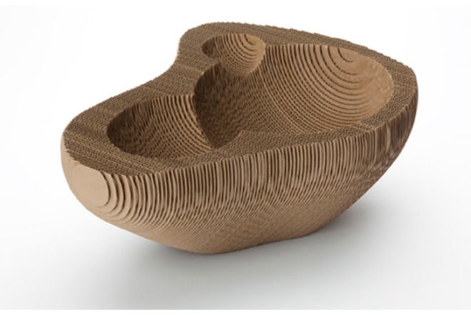 DIY, Green Materials, Green Products, Recycling / Compost, open sources design, free diy manual, Dutch design, recycled cardboard, recyclable cardboard, Utrecht, fruit bowls, SEMdesign, sylvie van de loo, faceted, biodegradable, compostable, fruit bowl