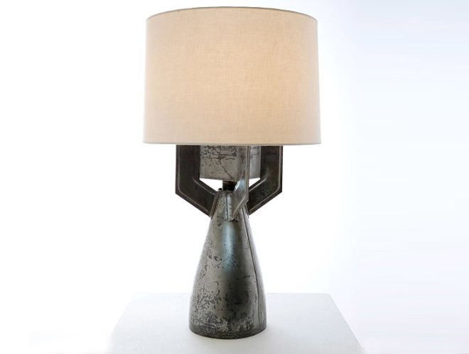green design, eco design, sustainable design, Stockpile Design, recycled missiles, recycled bombs, upcycled bombs, bomb lamp, bomb table, missile table, repurposed furniture