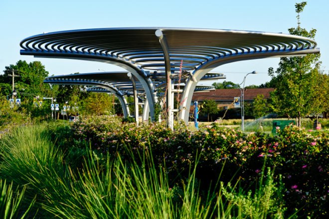 The Green at College Park, UT at Arlington, sustainable sites initiative, sustainable landscape, SITES, green landscape