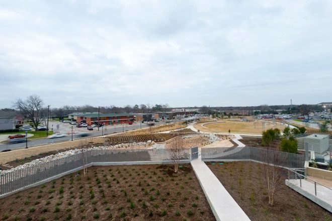The Green at College Park, UT at Arlington, sustainable sites initiative, sustainable landscape, SITES, green landscape