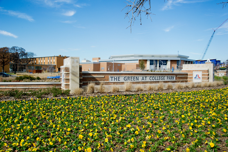 The Green at College Park, UT at Arlington, sustainable sites initiative, sustainable landscape, SITES, green landscape