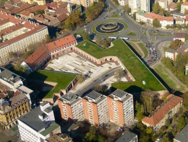 ARCHAEUS, green plaza, urban renewal,green renovation, Bastion Theresia Timisoara, Green building Romania, concrete albado, green roof, fortress retrofit, defensive retrofit,