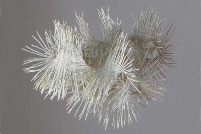 Art, Decorative Objects, Faux Nature, Recycled Materials, biodegradable paper, recycled paper, marine creatures, sea inspiration, Valerie Buess, swiss artist, twisting paper, turning paper, folding paper, recycled books