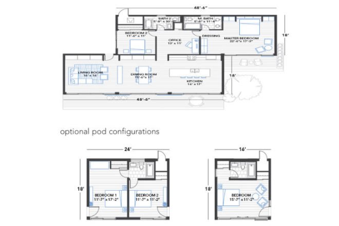 Vashon Island Glidehouse, Blu Homes, glidehouse, prefab, prefab home,