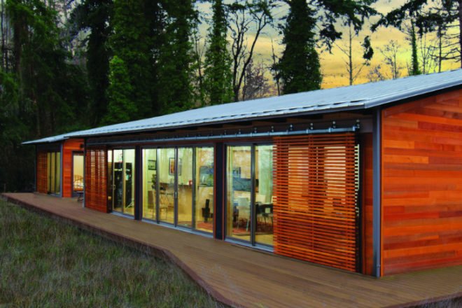 Vashon Island Glidehouse, Blu Homes, glidehouse, prefab, prefab home,