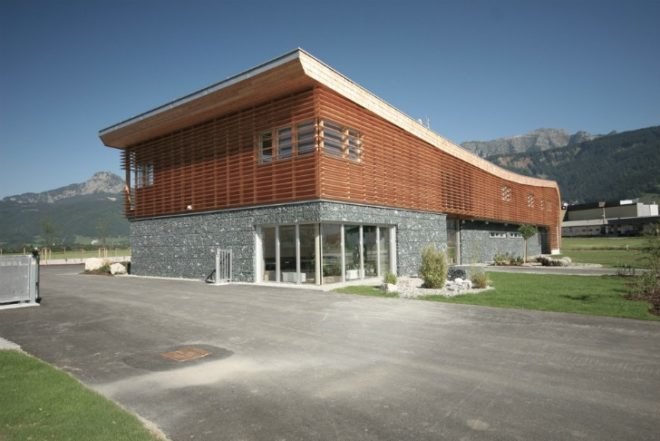WLV Leizen, Kreiner Architektur, austria, avalanche center, sustainable construction, flood and avalanche control center