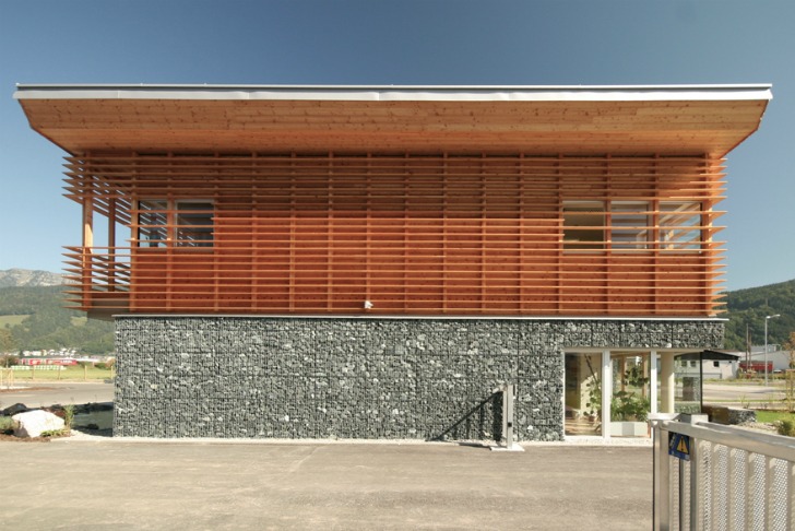 WLV Leizen, Kreiner Architektur, austria, avalanche center, sustainable construction, flood and avalanche control center