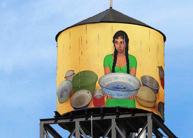 green design, eco design, sustainable design, The Water Tank Project, public art, Ed Ruscha, Thom Yorke, Jay-Z, Lawrence Weiner, Marilyn Minter, E.V. Day, Tony Conrad, Andy Goldsworthy, MoMA, Neville Wakefield, Mary Jordan, Lisa Dennison, Sotheby's