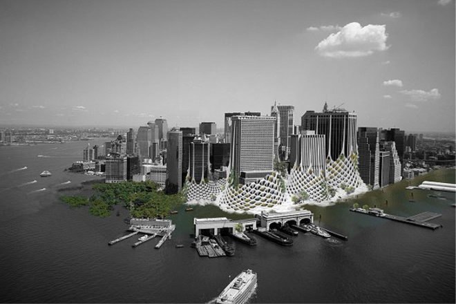green design, eco design, sustainable design, climate change, Lower Manhattan, Flood relief, Tingwei Xu, Xie Zhang