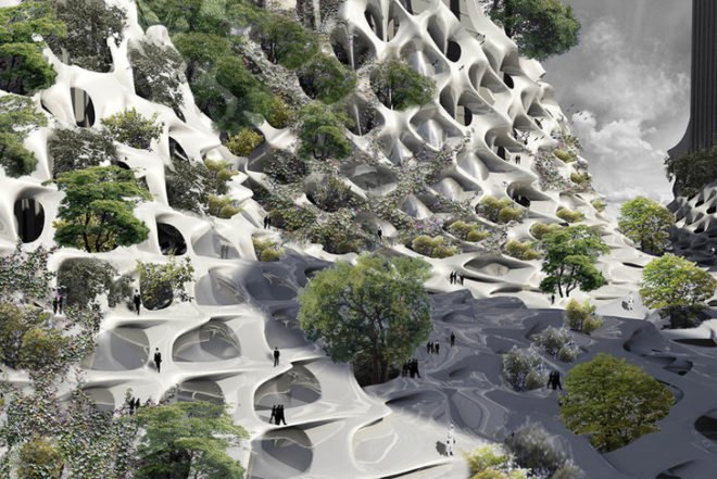 green design, eco design, sustainable design, climate change, Lower Manhattan, Flood relief, Tingwei Xu, Xie Zhang