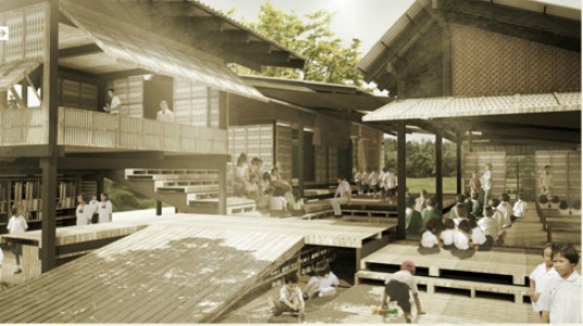 Building Trust International. moving schools competition, Amadeo Bennetta, Daniel LaRossa, burma displaced communities, migrant school design, sustainable design competition, transitional community building design