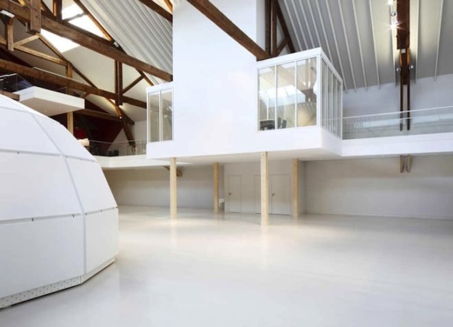 Encore Heureux, DomoLab, France, solar power, 19th century barn, Saint-Gobain, research center, green design, energy efficiency, thermal insulation, glazing, insulation, green design, sustainable design, eco-design, airtight, heat transfer